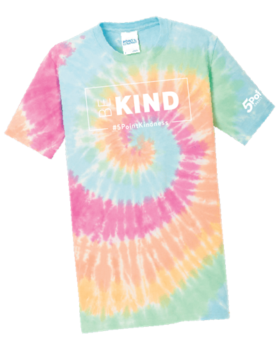 T-Shirt that says Be Kind #5Point Kindness